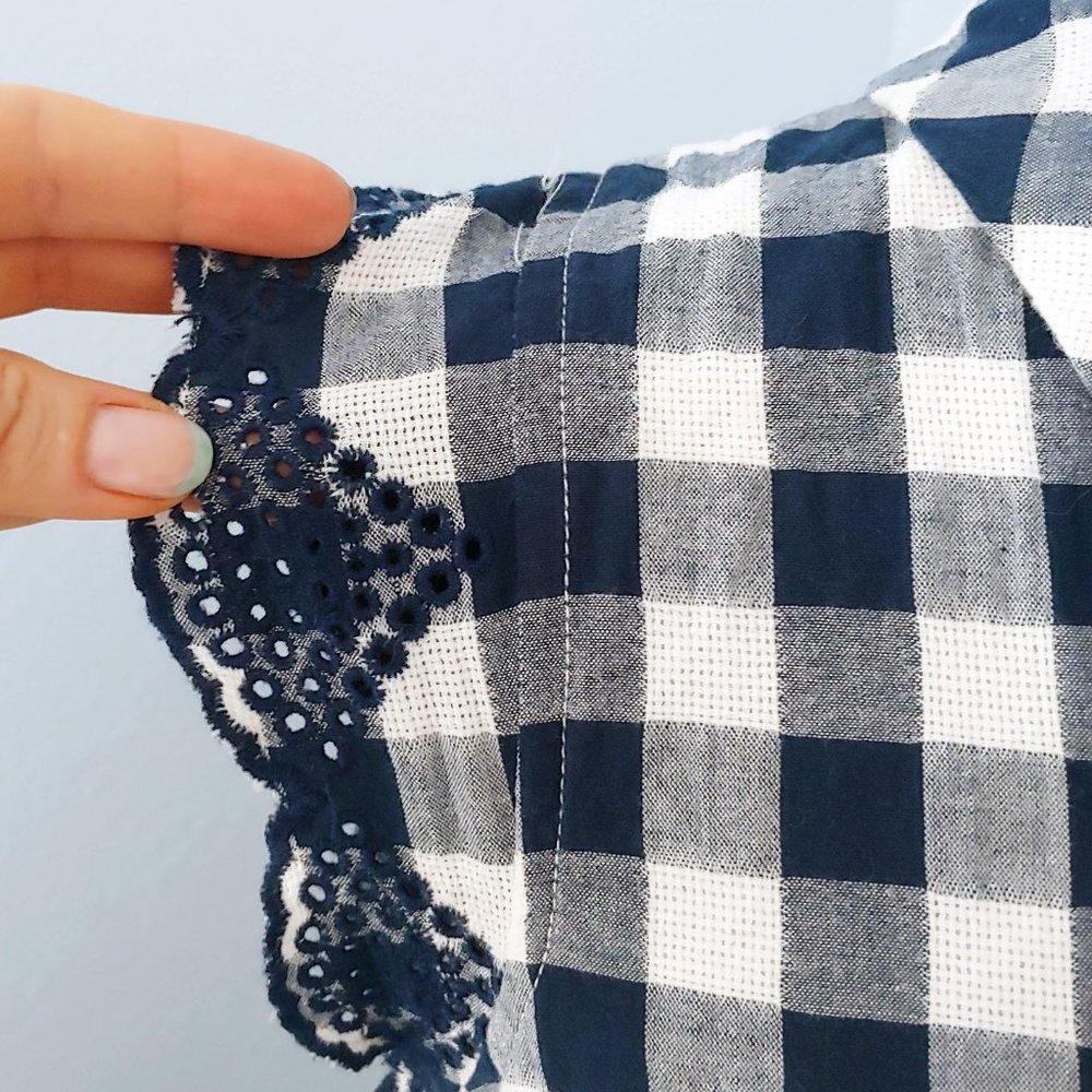 [SOLD] Dear Creatures Trinette Shift Dress Embroidered Gingham - Picture 8 of 14